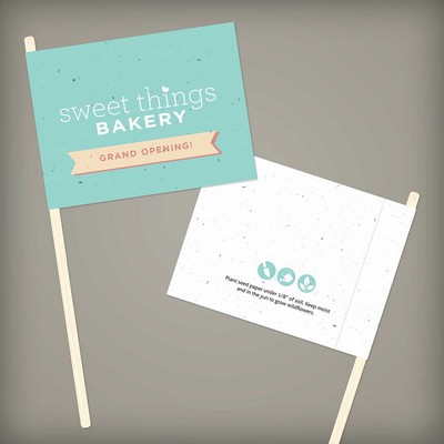 Double-Sided Seed Paper Promotional Flags